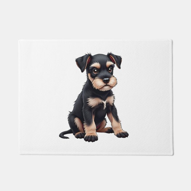 Miniature Schnauzer Puppy  (3) Doormat (Front)
