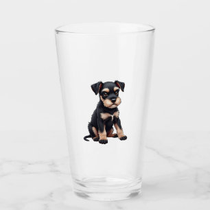 Miniature Schnauzer Puppy (3) Glass