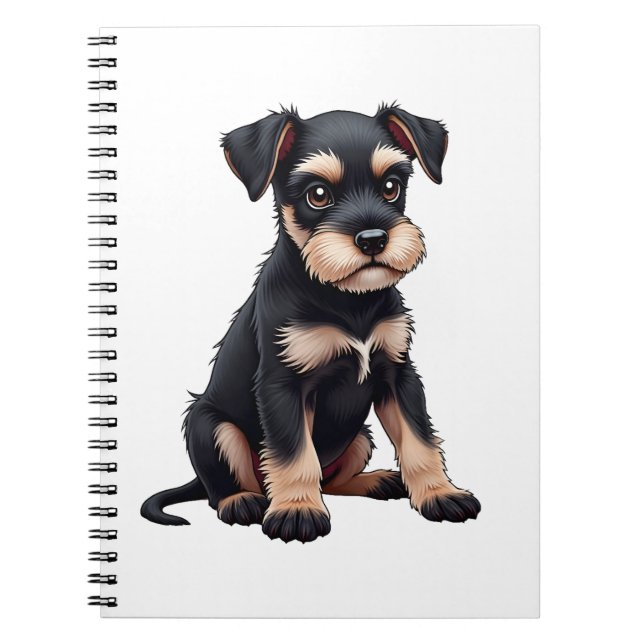 Miniature Schnauzer Puppy  (3) Notebook (Front)