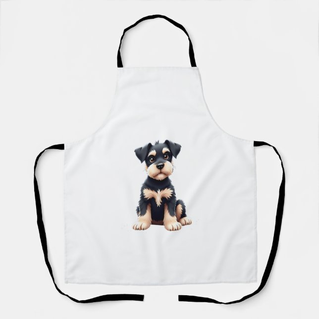 Miniature Schnauzer Puppy  (4) Apron (Front)
