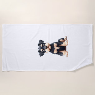 Miniature Schnauzer Puppy (4) Beach Towel
