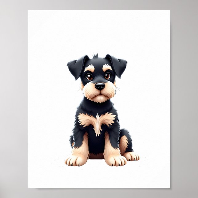 Miniature Schnauzer Puppy  (4) Poster (Front)