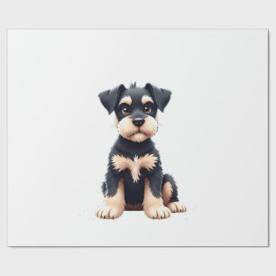 Miniature Schnauzer Puppy (4) Wrapping Paper