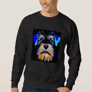 Miniature schnauzer puppy cute pup doggy schnauzer sweatshirt