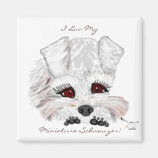 Miniature Schnauzer Puppy Magnet
