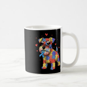 Miniature Schnauzer Puzzle Autism Awareness Dog Wo Coffee Mug