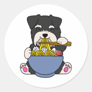 Miniature Schnauzer Rahmen  Classic Round Sticker