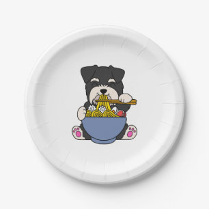 Miniature Schnauzer Rahmen Paper Plate