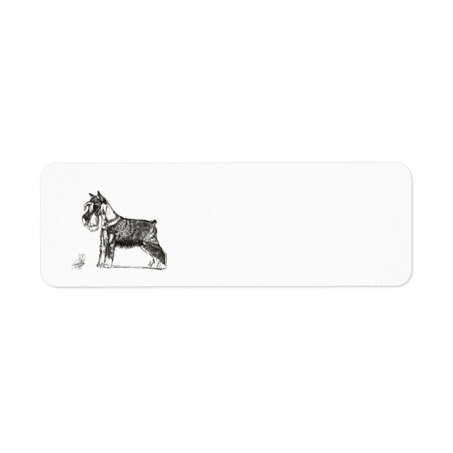 MINIATURE SCHNAUZER RETURN ADDRESS LABEL (Front)