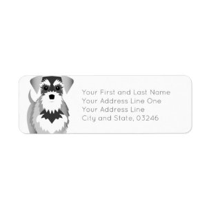 Miniature Schnauzer Return Address Labels