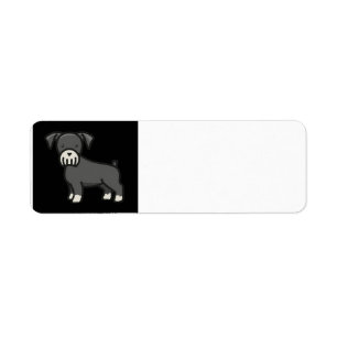 miniature schnauzer salt and pepper cartoon return address label