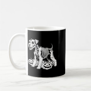 Miniature Schnauzer Skeleton Birthday Halloween Coffee Mug