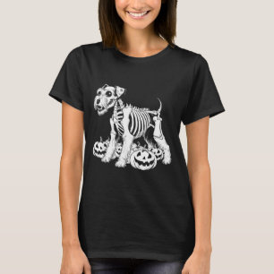 Miniature Schnauzer Skeleton Birthday Halloween T-Shirt