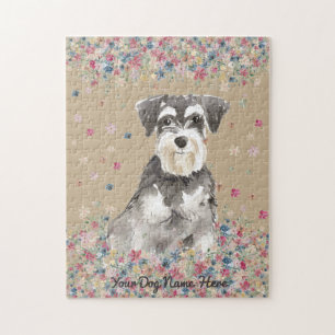 Miniature Schnauzer small dog brown Jigsaw Puzzle