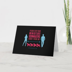 Miniature Schnauzer Social Distancing GuideT-Shirt Holiday Card