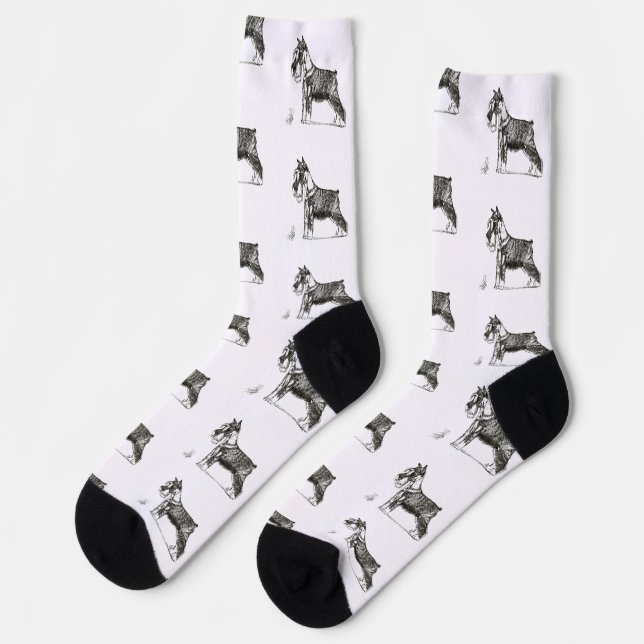 MINIATURE SCHNAUZER SOCKS (Left)