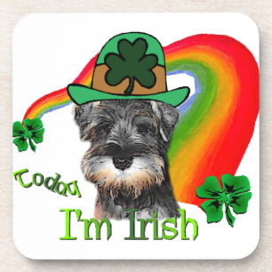 Miniature Schnauzer St Patricks Coaster