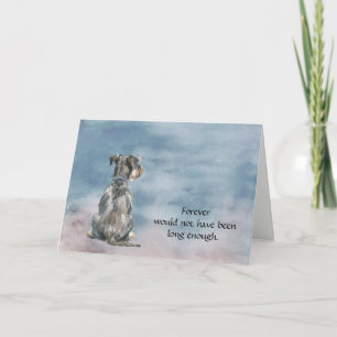 Miniature Schnauzer Terrier Dog Sympathy Card