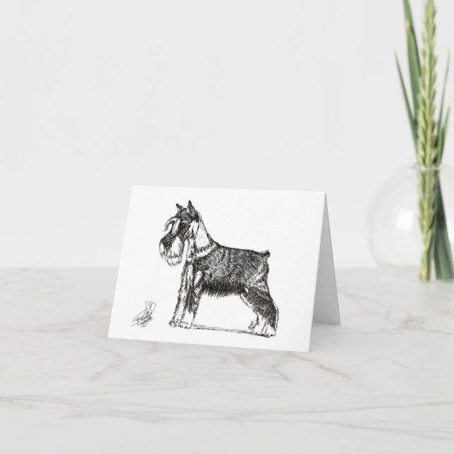 MINIATURE SCHNAUZER THANK YOU CARD (Front)