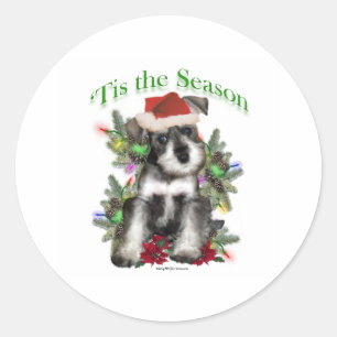 Miniature Schnauzer ‘Tis Classic Round Sticker