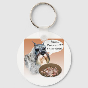 Miniature Schnauzer Turkey Key Ring