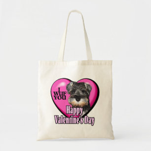 Miniature Schnauzer Valentine's Day Tote Bag