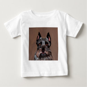 Miniature Schnauzer Water Colour Art Painting Baby T-Shirt