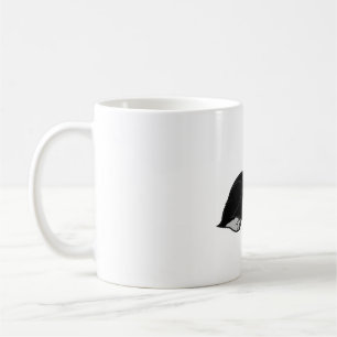 miniature schnuazuer black and silverr cartoon coffee mug