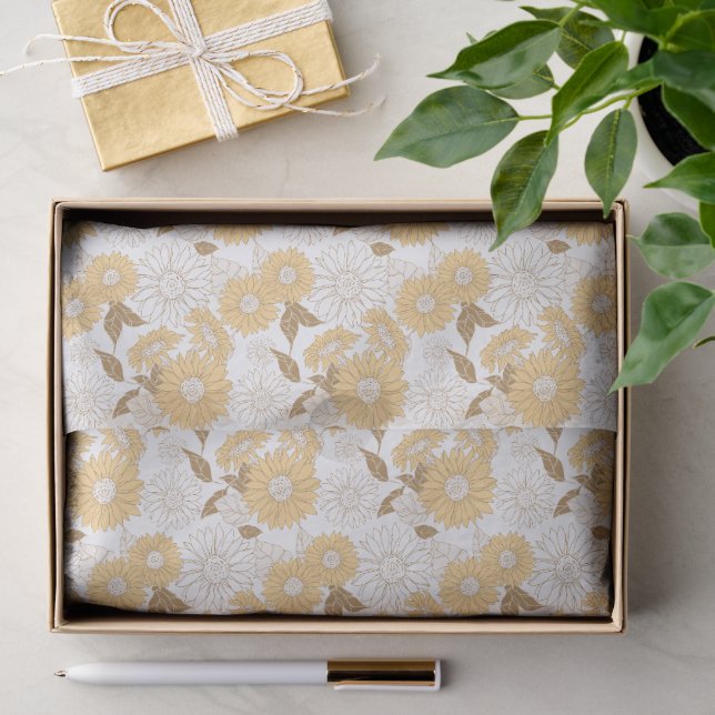 Miniature Sunflowers Pattern Tissue Paper (Gift)