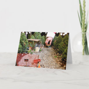 Miniature Tree Lot, Blank Holiday Card
