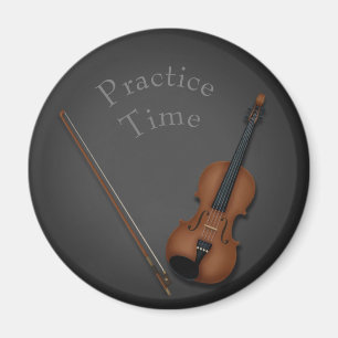 Miniature Violin & Bow Inside Personalised Magnet