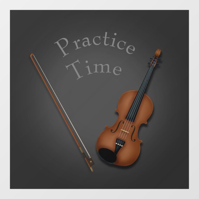 Miniature Violin & Bow Personalised Practice Room (Sheet)