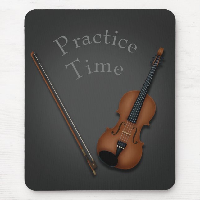 Miniature Violin & Bow Personalised String Player Mouse Pad (Front)