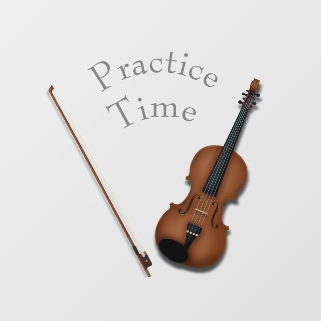 Miniature Violin & Bow Transparent Practice Room (Sheet)