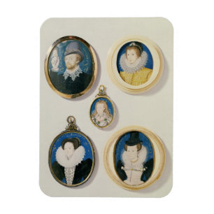 Miniatures, from L to R, T to B: Man with a Hand f Magnet