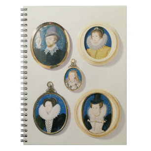 Miniatures, from L to R, T to B: Man with a Hand f Notebook