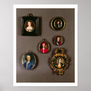 Miniatures from LtoR, TtoB: Frances Teresa Stuart, Poster