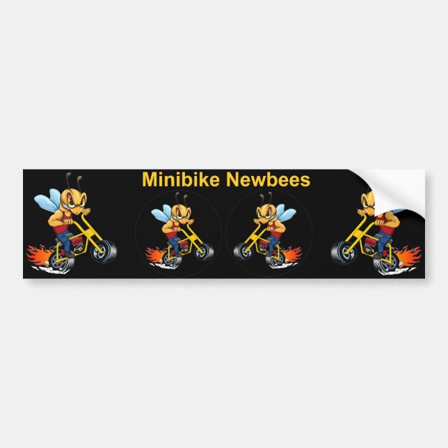 Minibike Newbee Cut Your Own Bumper Sticker (Front)