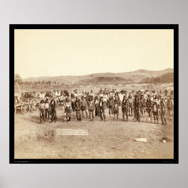 Miniconjou Indian at Grass Dance SD 1890 Poster (Front)