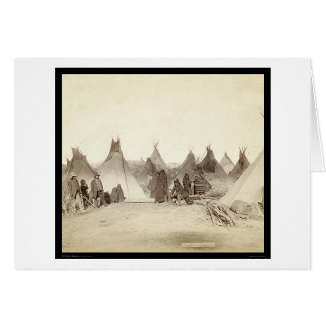 Miniconjou Indian Tipi Camp SD 1891 (Front Horizontal)
