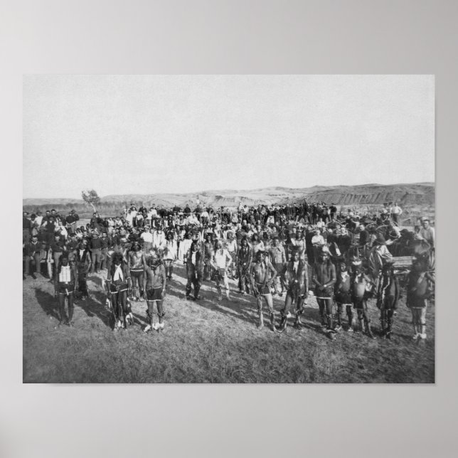 Miniconjou with White Soldiers Poster (Front)