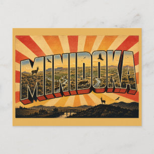 Minidoka Idaho High Desert Sagebrush Plain Art Postcard