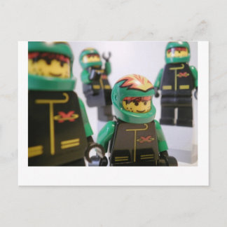 Minifig Motorcycle Stunt Team Postcard