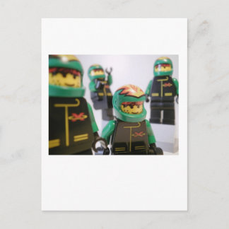 Minifig Motorcycle Stunt Team Postcard