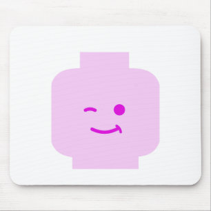 Minifig Winking Head by Customize My Minifig Mouse Pad