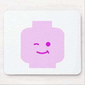 Minifig Winking Head by Customize My Minifig Mouse Pad