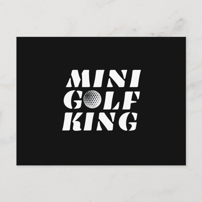 Minigolf King Minigolfer Champion Winner Postcard (Front)
