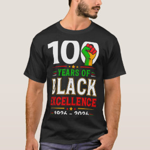 Minimal 100 Years Black Excellence Centennial T-Shirt