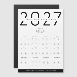 Minimal 2027 Modern Calendar Business Logo Magnet