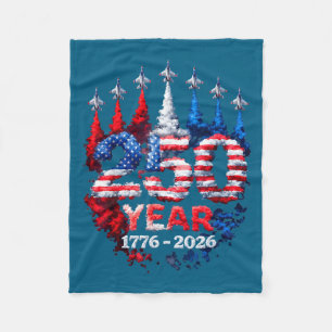 Minimal 250 Anniversary Usa 250th American Fleece Blanket